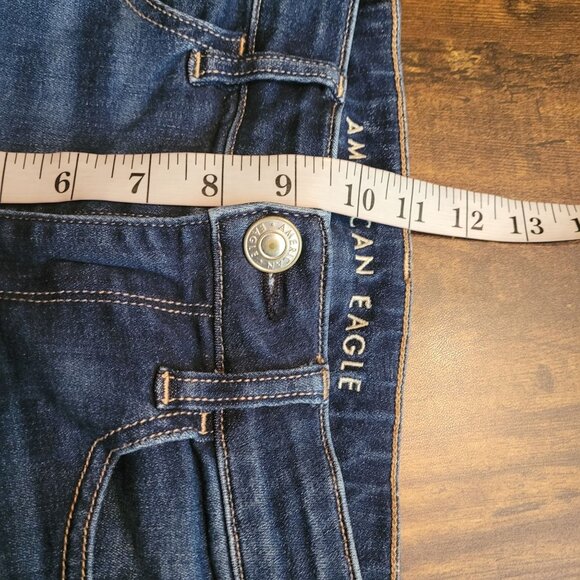 American Eagle Jeans 4 S Jegging Next Level Stretch Hi Rise Medium Dark Wash - Picture 9 of 12